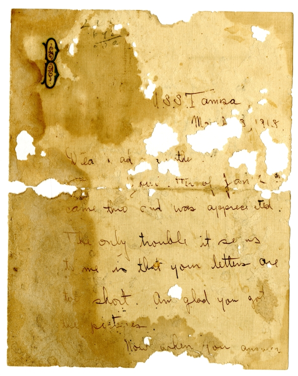 Letter from Algy Knox Bevins to William and Minnie Bevins - March 3, 1918