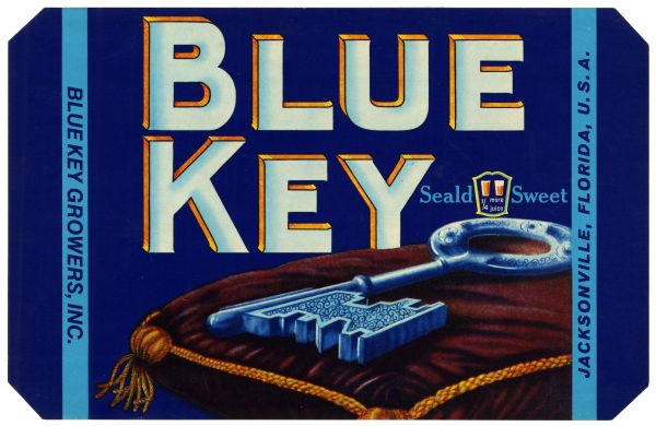 Blue Key Produce Label