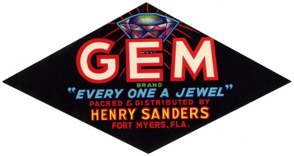 Gem Brand Produce Label