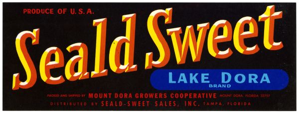 Lake Dora Brand Citrus Label