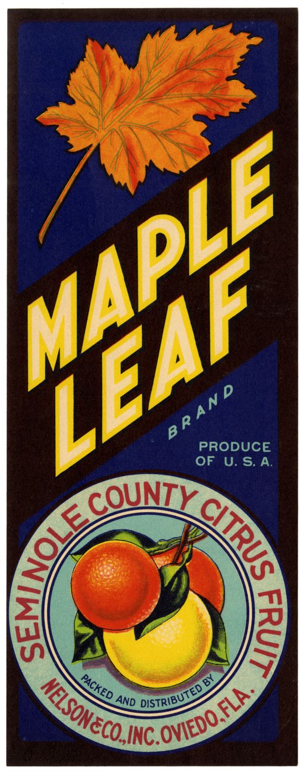 Maple Leaf Brand Citrus Label