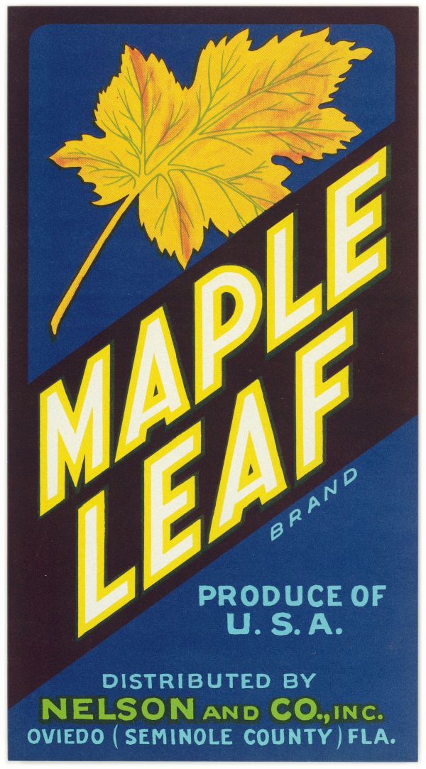 Maple Leaf Brand Citrus Label