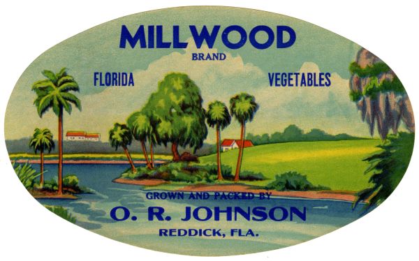 Millwood Brand Florida Vegetables Label