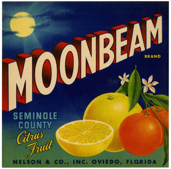 Moonbeam Brand Citrus Label