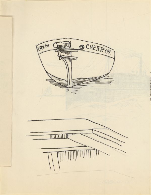 Sketch of the Cherry M. or Charry M. by Philip Ayer Sawyer, 1938