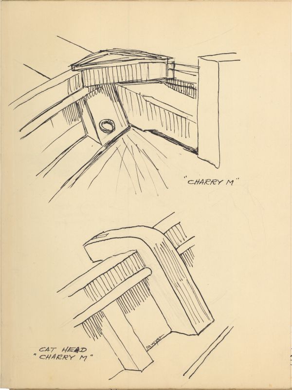 Sketch Showing Structure of the Charry M. by Philip Ayer Sawyer, 1938