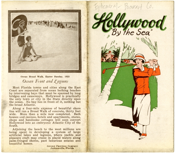 Brochure advertising Hollywood-by-the-Sea. Click or tap to view the entire brochure (circa 1924).