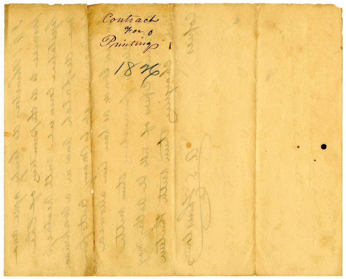 Printing Contract Between the Territorial Government of Florida and A. S. Thruston, 1826