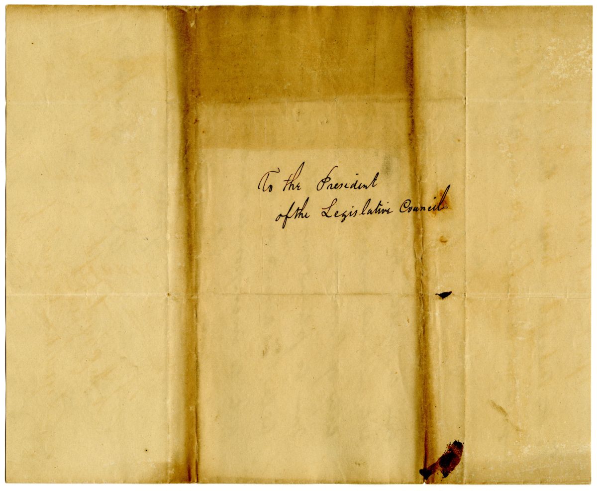 Letter from Governor William Pope Duval to the President of the Territorial Legislative Council Rejecting an Act to Legalize Gambling in Saint Augustine, 1827