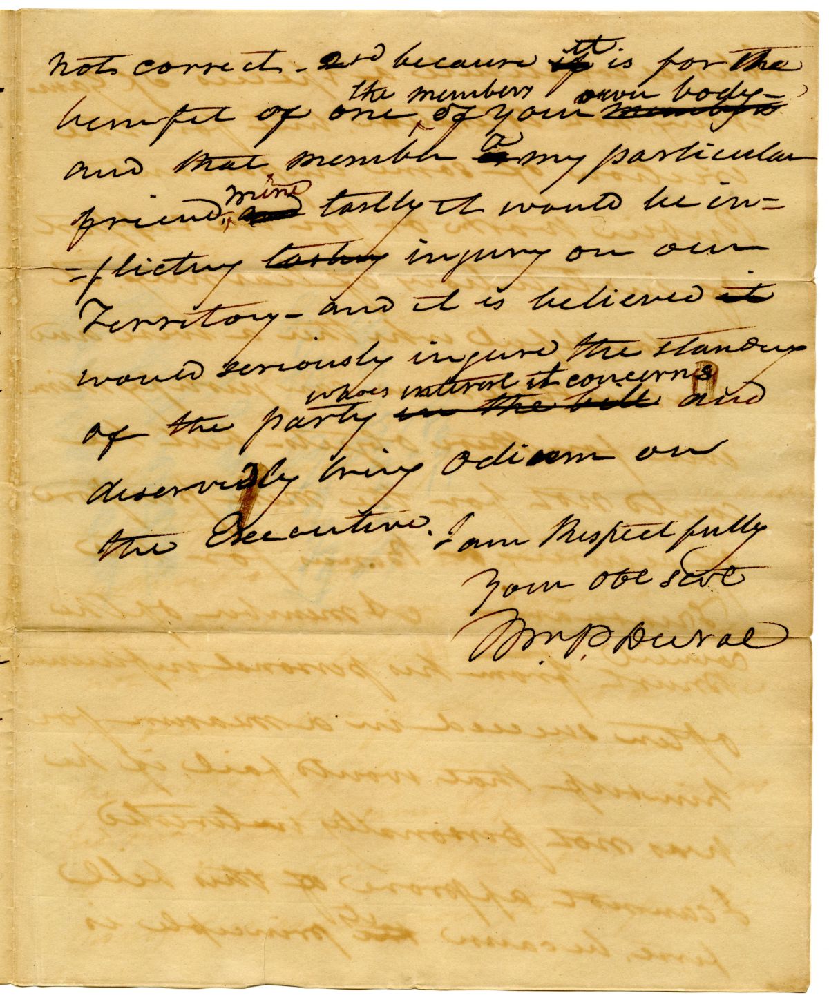 Letter from Governor William Pope Duval to the President of the Territorial Legislative Council Rejecting an Act to Create a Lottery, 1827