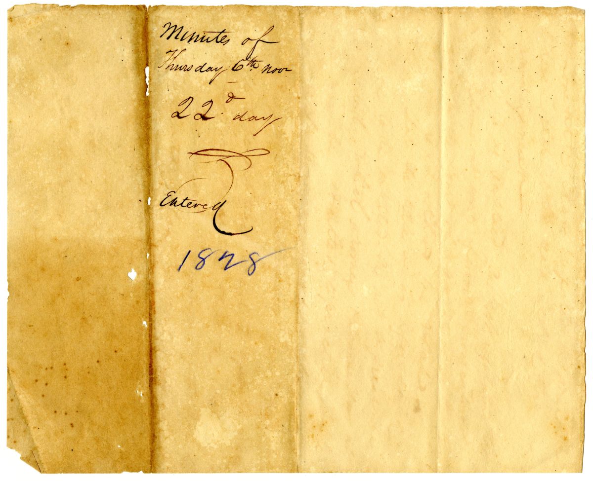 Minutes of the Florida Territorial Legislative Council - November 6, 1828