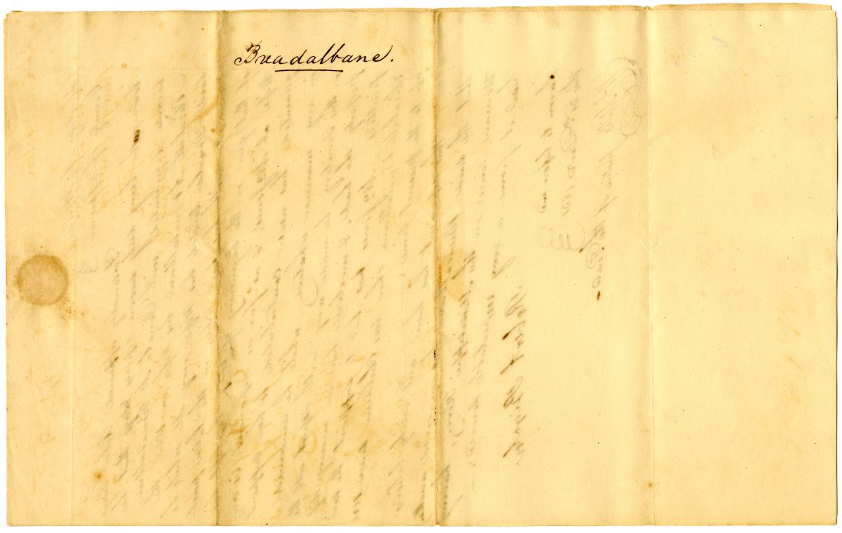 Three Affidavits in Support of the Divorce Petition of Elizabeth A. Breadalbane, 1831