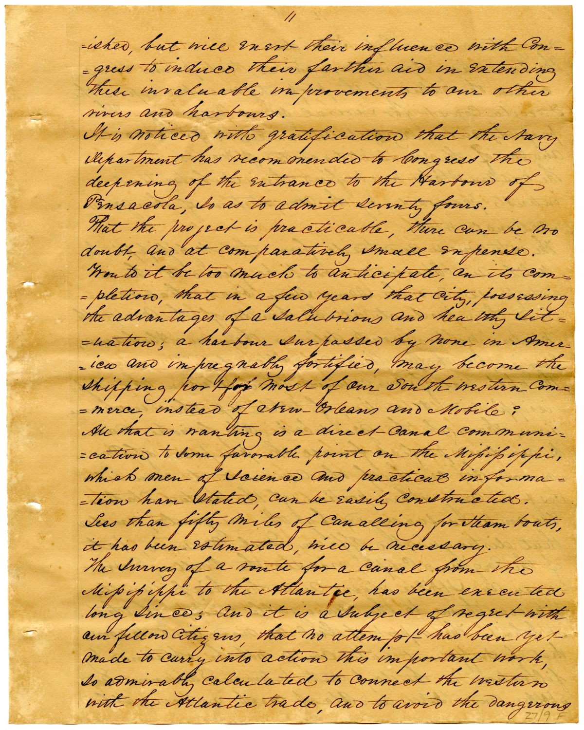 Message from Governor William Pope Duval to the Territorial Legislative Council, 1834