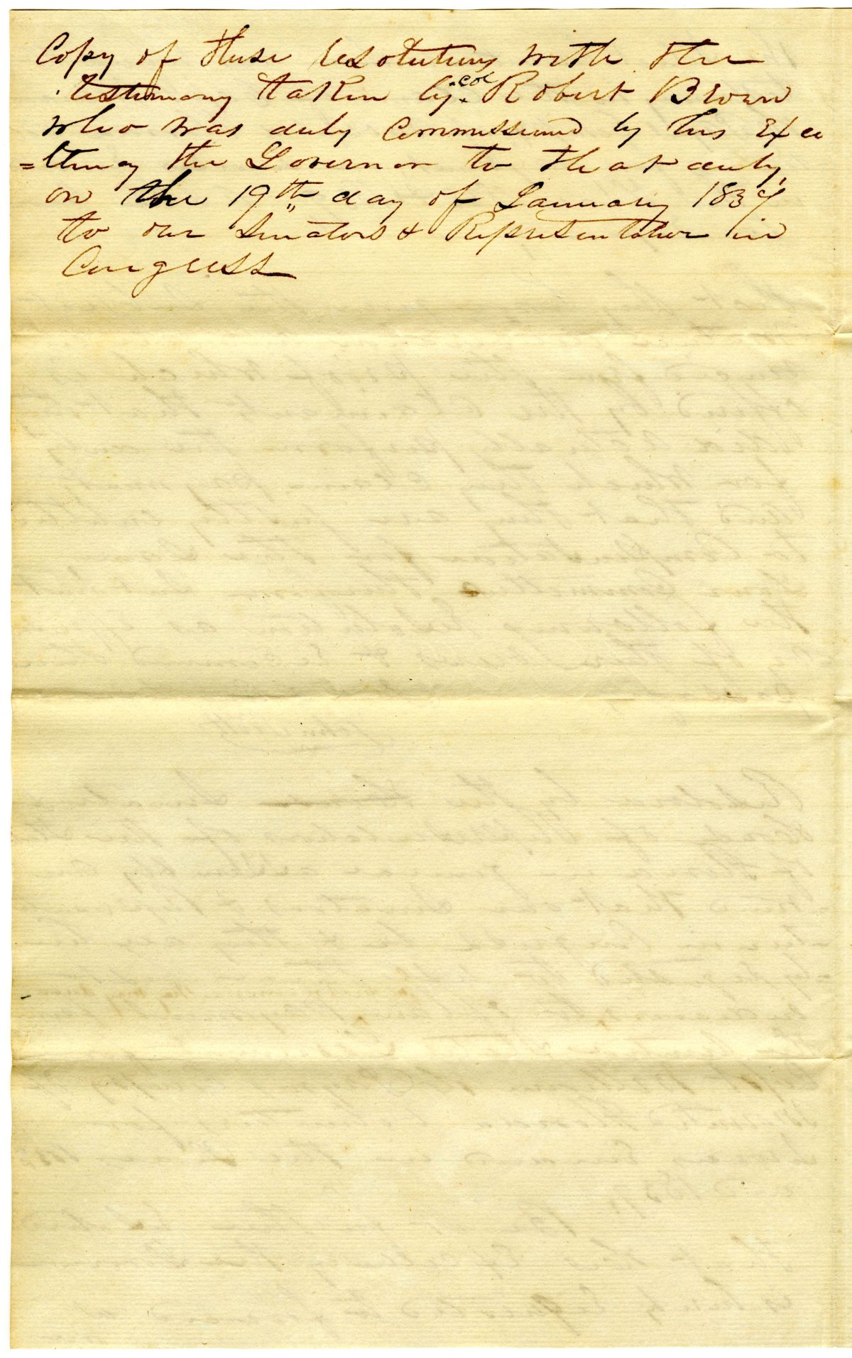 Report of the Select Committee Concerning the Claim of Captain William H. Payne's Company, circa 1847