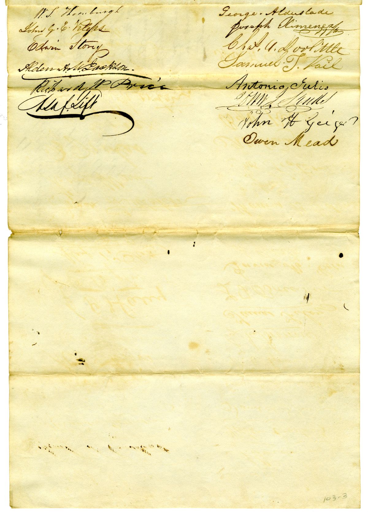 Petition Requesting the Repeal of the Law Creating Dade County, circa 1839