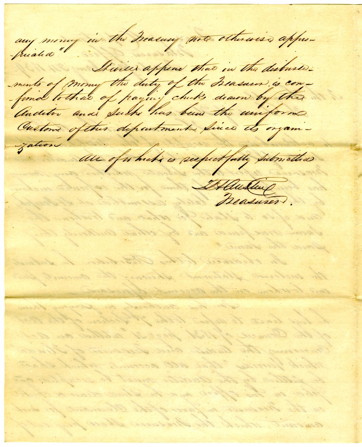 Letter to the Florida Senate Enclosing a Statement of Expenses Incurred by the Convention at Saint Joseph, 1839