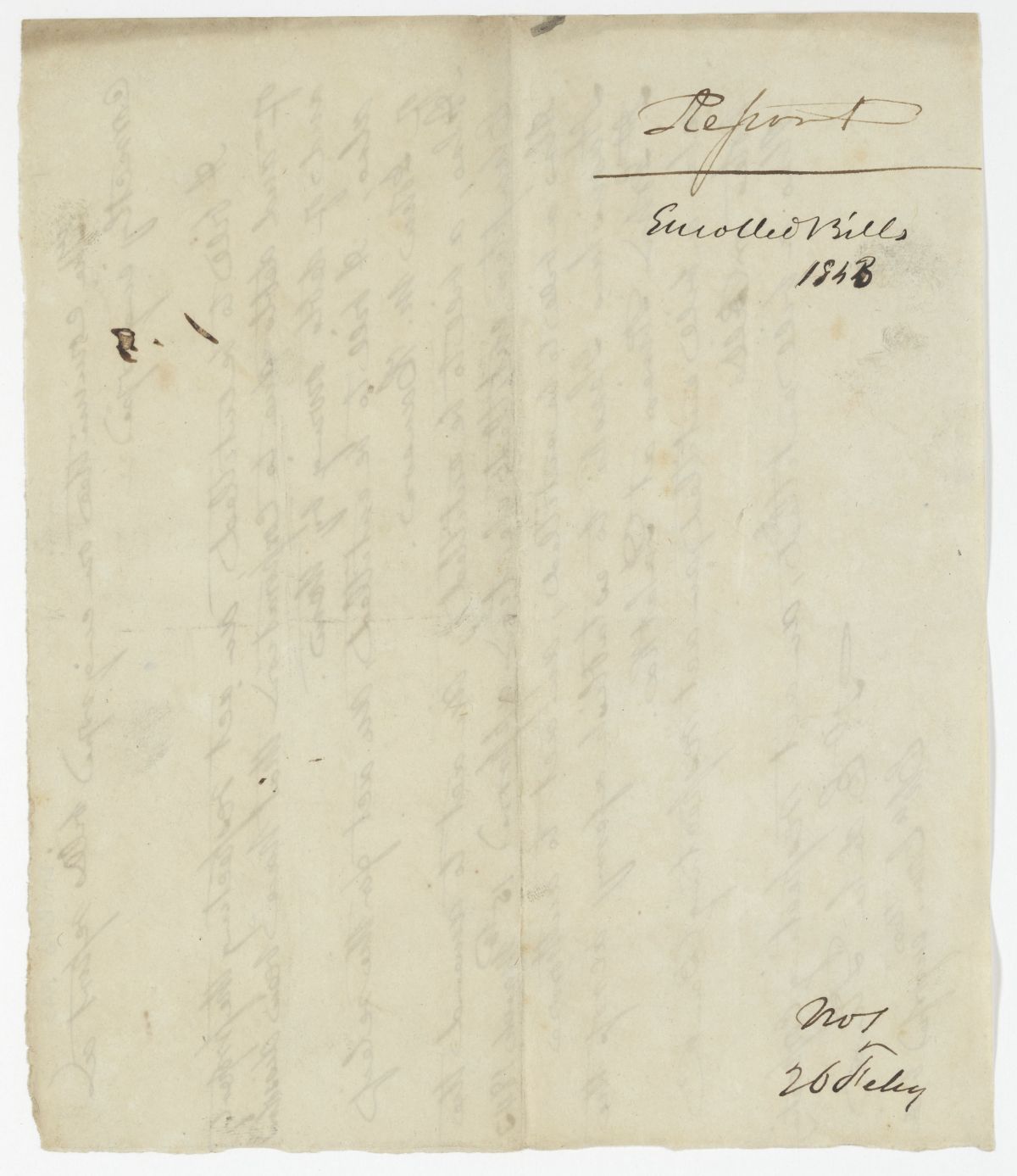 Report of the Committee on Engrossed Bills, 1843