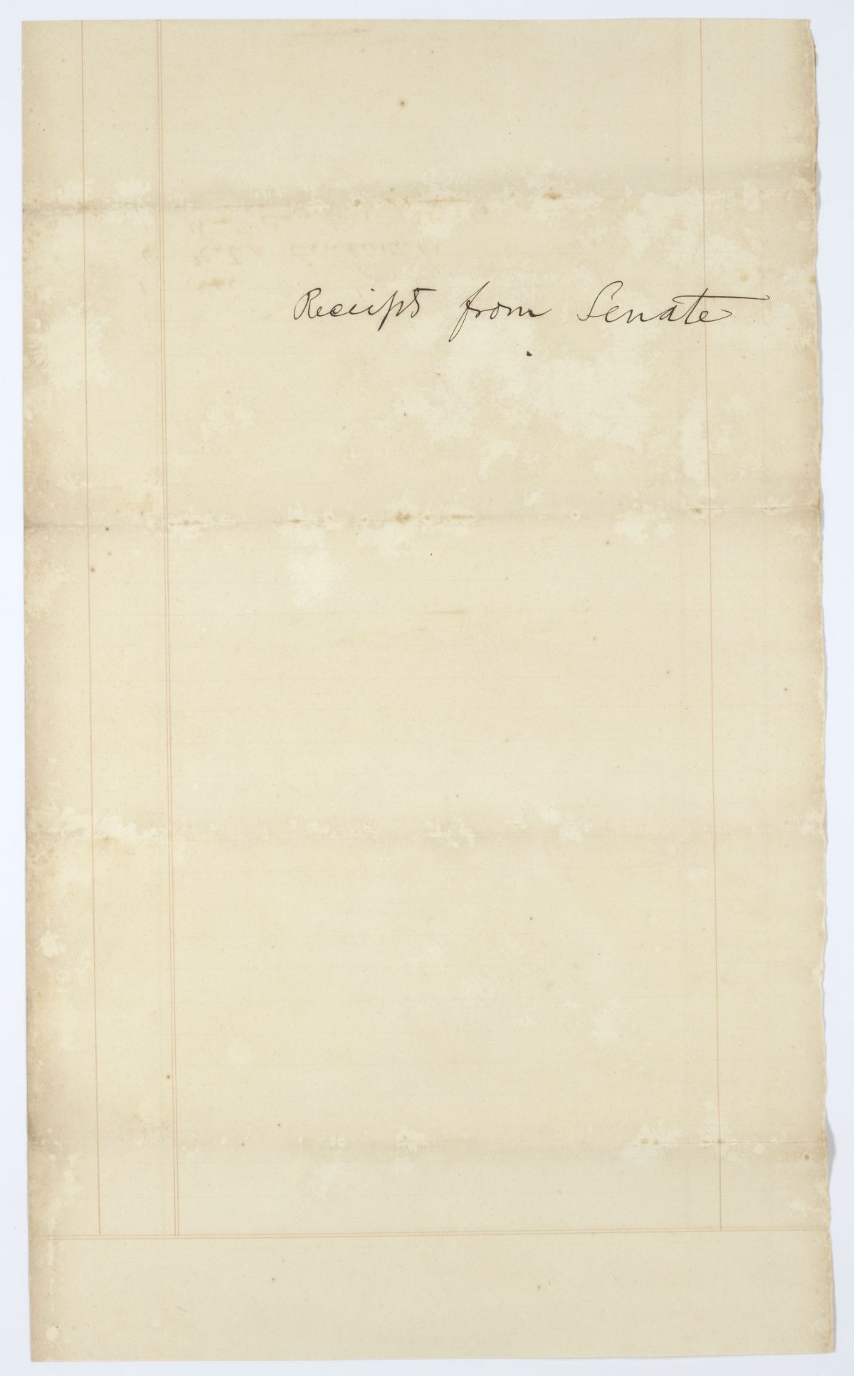 Twelve Receipts from the Florida Senate for Stationery and Furniture, 1844