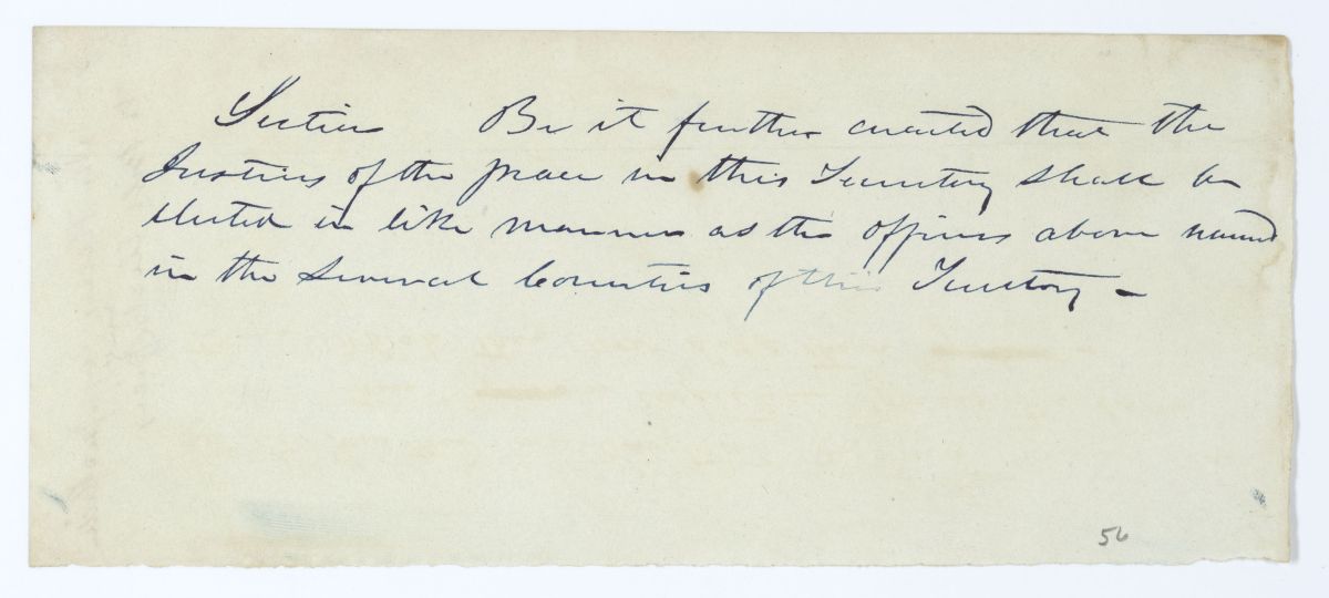 Legislative Amendment to a Bill Concerning Public Officers, circa 1844