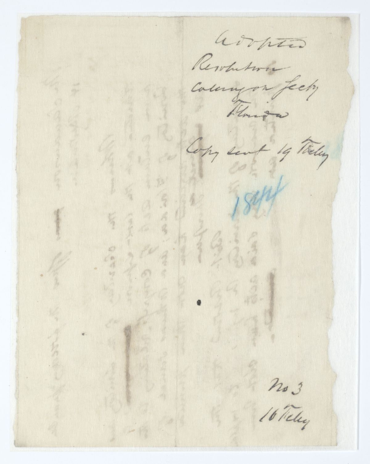 Resolution Requesting that the Secretary of the Territory Explain Why Certain Acts Have Not Been Printed, circa 1844