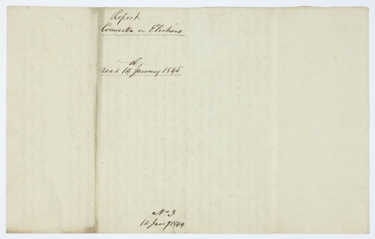 Report of the Committee on Elections to Whom Was Referred the Claims of the Members Elect from Saint Lucie and Marion Counties, 1845