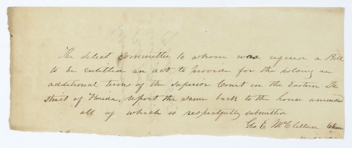 Report of the Select Committee to Whom Was Referred a Bill to Provide for Holding an Additional Term of the Superior Court, 1845