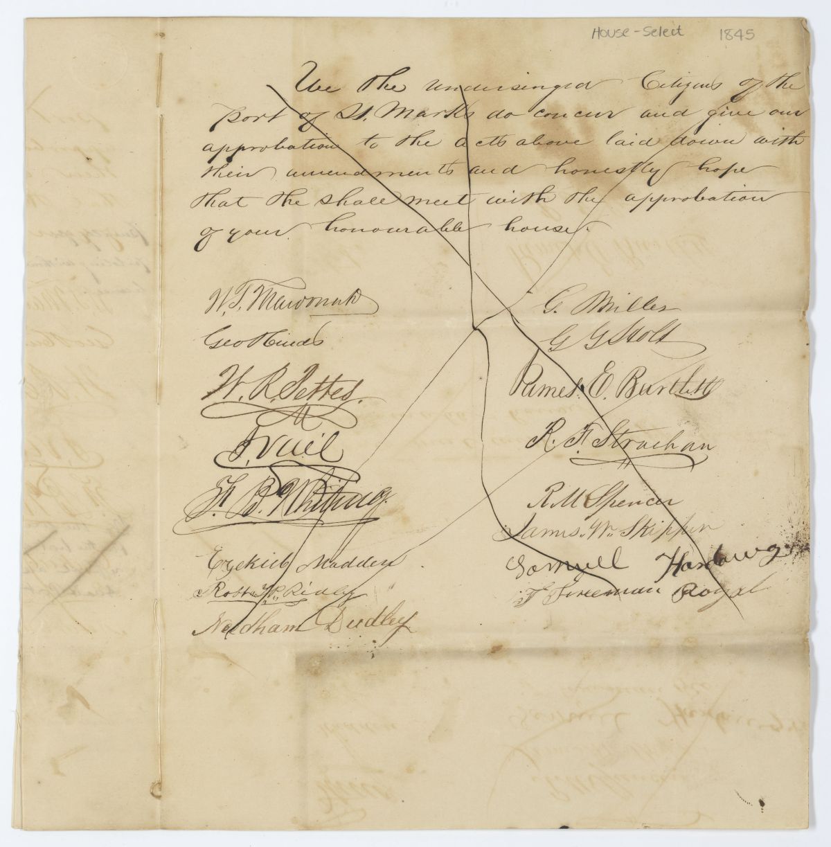 Petition of the Pilots of the Port of Saint Marks, 1845