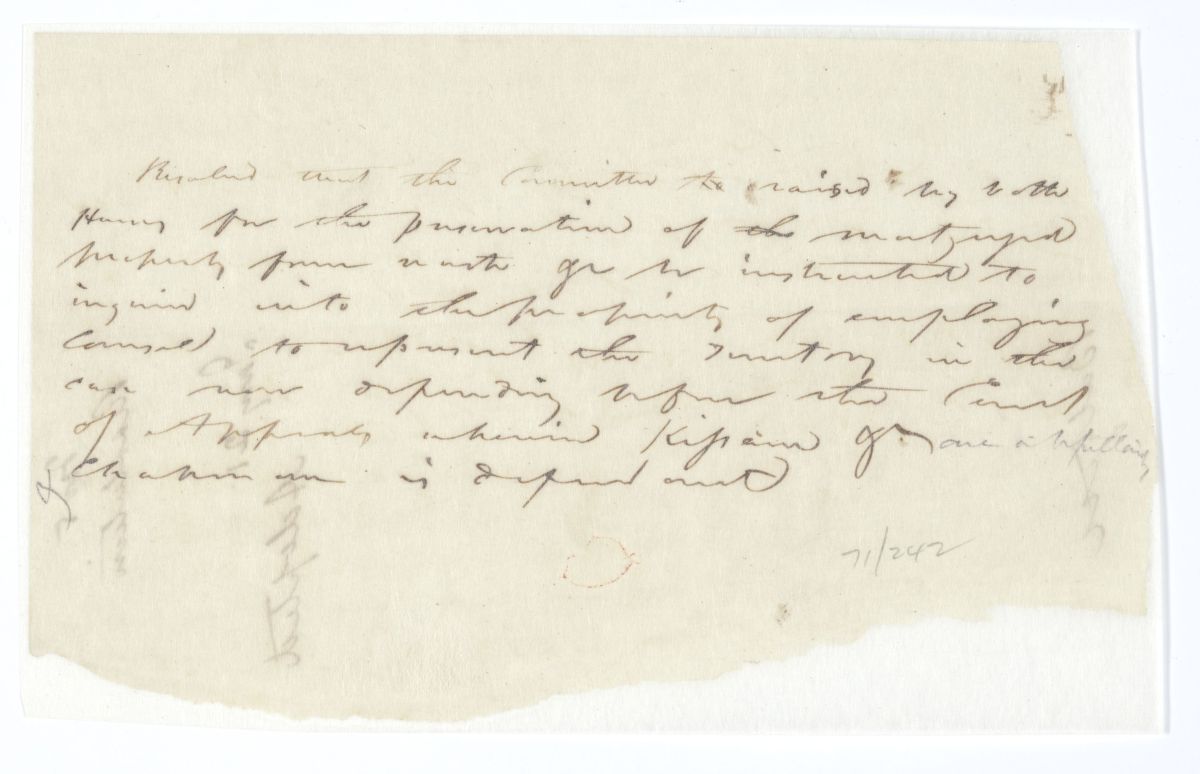 Resolution Instructing a Committee to Inquire into the Expediency of Hiring Counsel to Represent the Territory in a Case, circa 1845