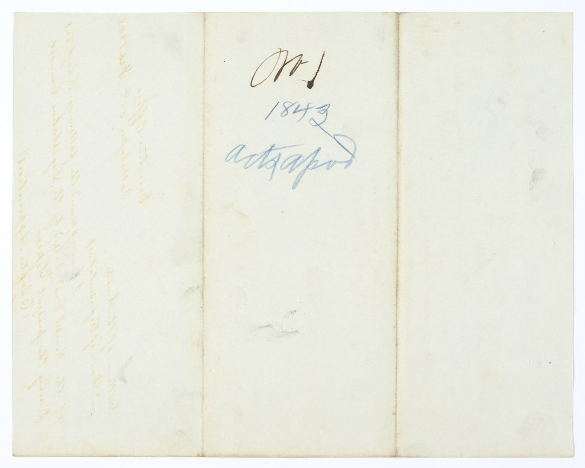 Letter from Governor Richard Keith Call to the Territorial Legislative Council Listing Recently Approved Legislation, February 25, 1843