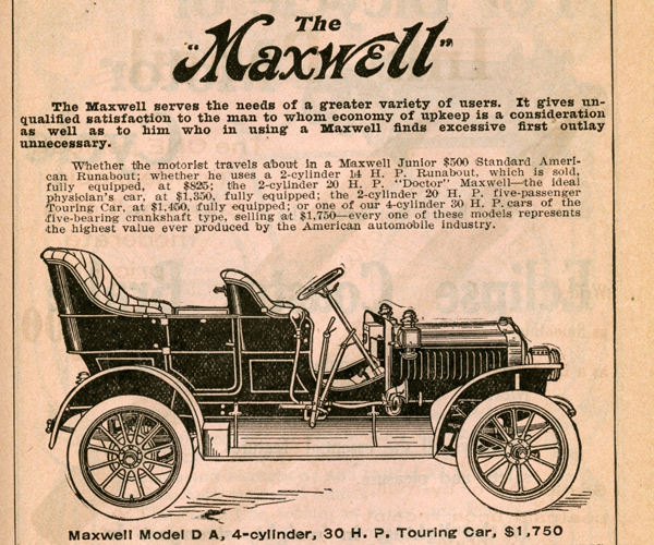 1909 Maxwell-Briscoe Touring advertisement