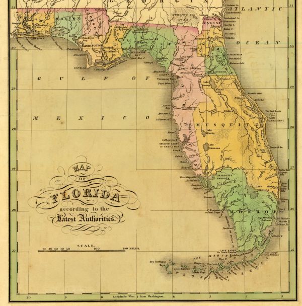 1827 Map of Florida