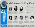 Poster describing the Florida Women's Hall of Fame, 1984