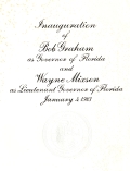 Inauguration of Governor Bob Graham and Lieutenant Governor, 1983 - program