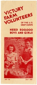 Victory Farm Volunteers brochure, July 1943