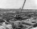 Overview of the St. Johns Lock construction site along the Cross Florida Barge Canal.