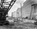 Close-up view showing construction of the St. Johns Lock in Putnam County.