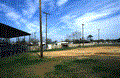 Close-up view of baseball field in Port St. Joe.