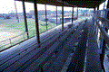 Close-up view of bleachers at a baseball field in Port St. Joe.