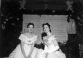 1960 Jeanie Ball "Queen" Joyce Marie Garland (right) posing with the 1959 contest winner Veronica McCormick