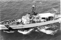 Coast Guard cutter "Cape Strait" with Haitian refugees on board.