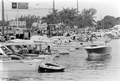 Boats docked along North Roosevelt Boulevard during the Mariel Boatlift.