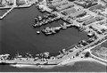 Aerial view of NAS Key West showing impounded boats - Key West, Florida.