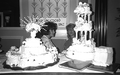 Ana Paz's daughters and decorated cakes at a wedding show in the Miami Airport Marriott hotel - Miami, Florida