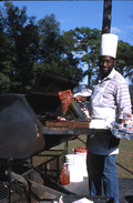 George Alexander barbecuing at the Zora Neale Hurston Festival of the Arts and Humanities - Eatonville, Florida