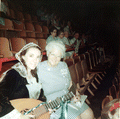 Sonia Malkine sitting with Thelma Boltin