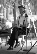 Sacred Harp singer Lane Albritton at the 1994 Florida Folk Festival.