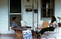 Basket maker Ella Mae Huffman being interviewed by folklorist Peggy Bulger - Gainesville, Florida.