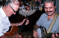 Jack Piccalo playing banjo and Richard Seaman playing guitar - Jacksonville, Florida.