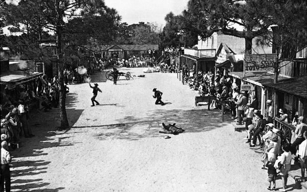 Wild West show at Floridaland's Ghost Town (1960s).