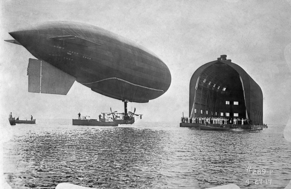 Navy blimp and its hangar - Naval Air Station Pensacola